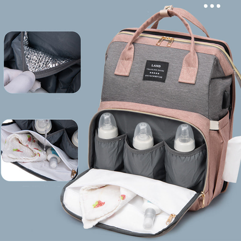MummyPro™ – Multifunktionaler Baby Wickelrucksack mit Isolierter Milch Tasche