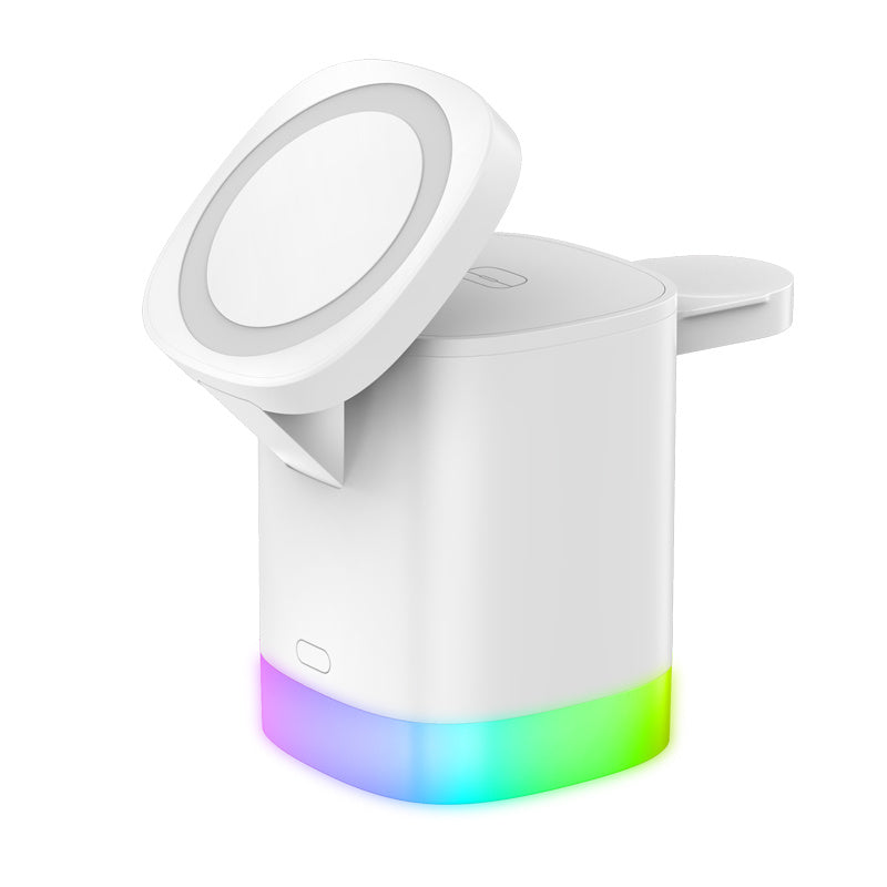 AuroraCharge Pro – Stilvolles Ladegerät für Smartphone, AirPods & iWatch.