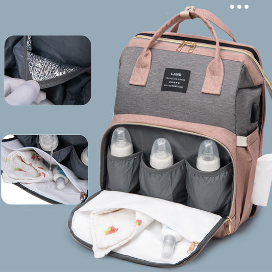 MummyPro™ – Multifunktionaler Baby Wickelrucksack mit Isolierter Milch Tasche