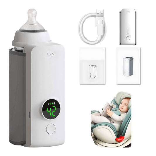 TravelEase Baby Bottle Warmer – Tragbare, kabellose Flaschenwärmer-Tasche mit USB-Aufladung