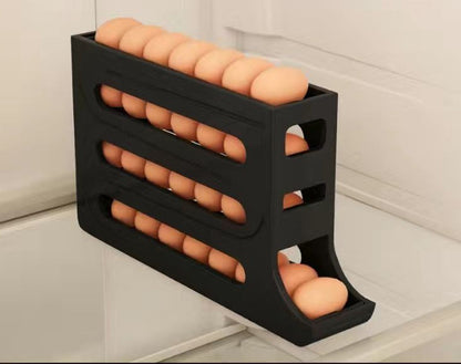 EggMaster 4-Layer Sliding Egg Storage Box – Kühlschrank-Tür Organizer mit Großem Fassungsvermögen